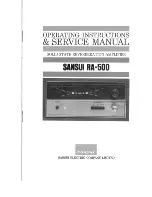 Предварительный просмотр 1 страницы Sansui RA-500 Operating Instructions & Service Manual