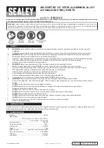 Preview for 1 page of Sealey SA314 Quick Start Manual