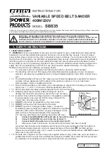 Sealey SBS35 Instructions preview