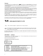 Preview for 2 page of T+A Elektroakustik E-SERIES User Manual