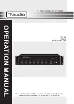 T-audio TA-120 Operation Manual preview