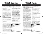 Preview for 2 page of T-Fal Cast Iron Use & Care Instructions