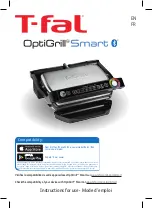 T-Fal OptiGrill Smart Instructions For Use Manual предпросмотр