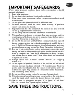 Предварительный просмотр 3 страницы T-Fal Pressure Cooker User Manual
