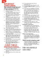 Предварительный просмотр 4 страницы T-Fal Ultimate EZ Clean Instructions For Use Manual