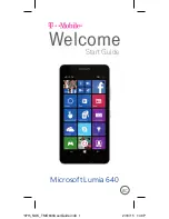 T-Mobile Lumia 640 Start Manual preview