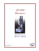 Предварительный просмотр 1 страницы TA Instruments AR 2000 Operator'S Manual