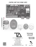 Предварительный просмотр 1 страницы TA T011S User Manual