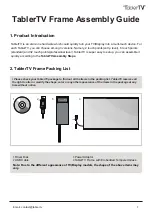 Preview for 1 page of TablerTV Frame Assembly Manual