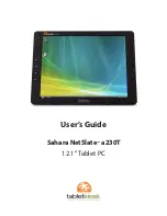 TabletKiosk Sahara NetSlate a230T User Manual preview