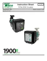 Taco Comfort Solutions 1900e Series Instruction Sheet предпросмотр