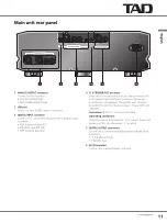 Preview for 11 page of TAD EVOLUTION Series Owner'S Manual