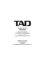 TAD Evolution Two Owner'S Manual preview