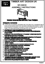 Предварительный просмотр 1 страницы TAD SR 930035 Assembly Instructions Manual