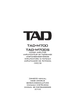 Preview for 1 page of TAD TAD-M700 Owner'S Manual