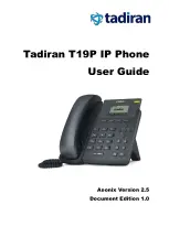 Предварительный просмотр 1 страницы Tadiran Telecom T19P User Manual