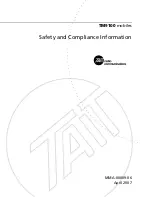 Tait TM9100 Safety Information Manual предпросмотр