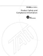 Tait TP9100 Product Safety And Compliance Information preview
