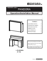 Takara Belmont PANDORA Operation & Installation Manual предпросмотр