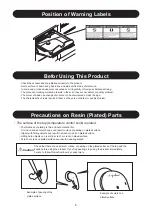 Предварительный просмотр 8 страницы Takara Belmont Salon Console Operating Instructions Manual