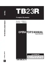 Takeuchi TB23R Operator'S Manual preview