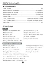 Preview for 12 page of Takstar E500W User Manual