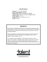 Preview for 6 page of Talent SSL1 User Manual