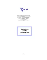 Talgil DREAM 2 User Manual предпросмотр