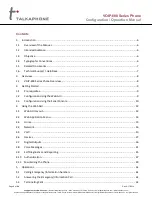 Preview for 2 page of Talkaphone VOIP-600 Series Configuration And Operation Manual