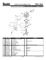 Предварительный просмотр 2 страницы Tanaka TBC-230 series Illustrated Parts Manual