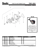 Предварительный просмотр 7 страницы Tanaka TBC-230 series Illustrated Parts Manual