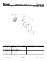 Предварительный просмотр 8 страницы Tanaka TBC-230 series Illustrated Parts Manual