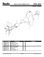 Предварительный просмотр 10 страницы Tanaka TBC-230 series Illustrated Parts Manual