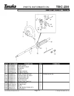 Предварительный просмотр 11 страницы Tanaka TBC-230 series Illustrated Parts Manual