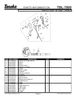 Preview for 10 page of Tanaka TBL-7800/R Illustrated Parts Manual