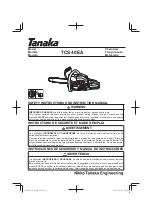 Tanaka TCS 40EA Safety Instructions And Instruction Manual preview
