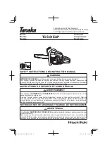 Tanaka TCS 51EAP Safety Instructions And Instruction Manual preview