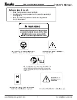 Preview for 2 page of Tanaka TED-262DH Owner'S Manual