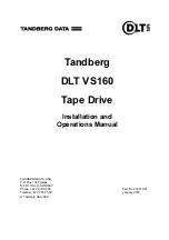 Tandberg Data StorageLoader DLT VS160 Installation And Operation Manual preview