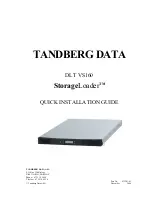 Tandberg Data StorageLoader DLT VS160 Quick Installation Manual preview