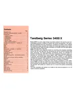 Preview for 2 page of TANDBERG 3400X Operating Instructions Manual