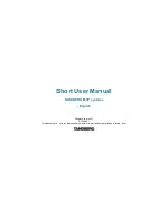 TANDBERG MXP Short User Manual preview