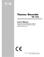 T&D TR-73U User Manual preview