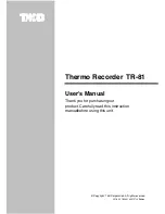 T&D TR-81 User Manual preview