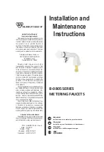 Preview for 1 page of T&S B-0805 Series Installation And Maintenance Instructions