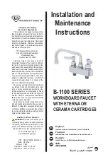 T&S B-1100 SERIES Installation Instructions Manual preview
