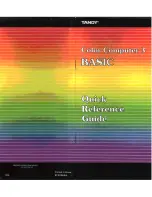 Tandy Color Computer 3 Basic Quick Reference Manual preview