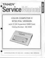 Tandy Color Computer 3 Basic Service Manual preview