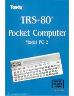 Tandy PC-2 Manual preview