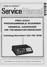 Tandy Radio Shack Realistic PRO-2004 Service Manual preview